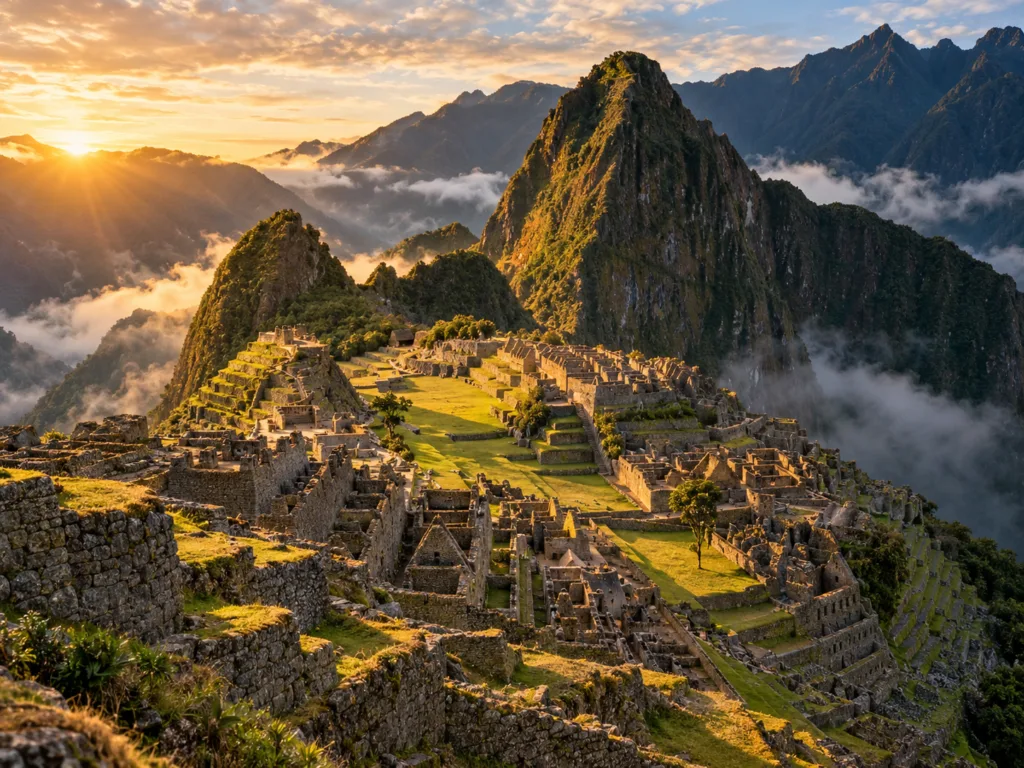 Machu Picchu ao Amanhecer Dourado